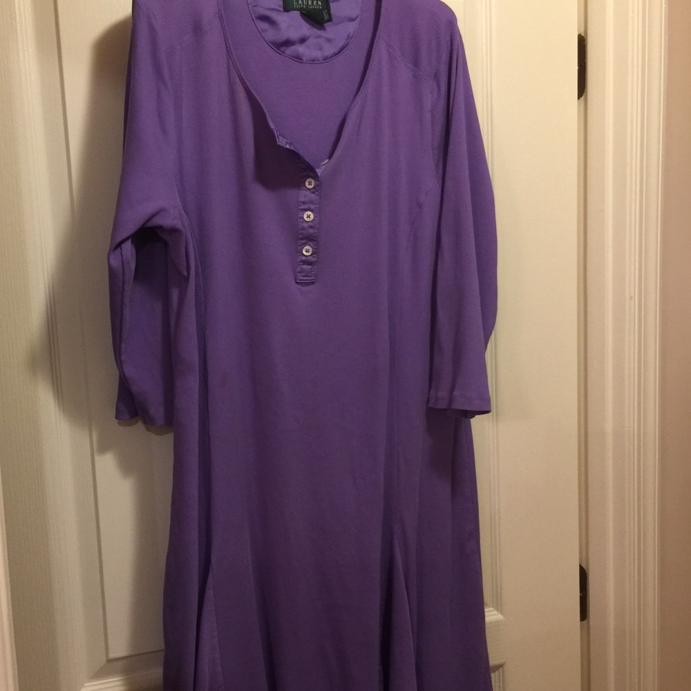 Purple Lauren by Ralph Lauren Henley Dress